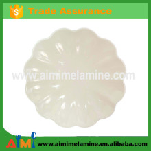 100% melamine flower shape plate cake plate fruit plate