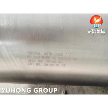 ASTM B862 GR2 UNS R50400 titanium welded tube