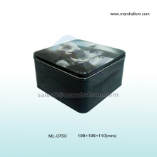 Square tin box cookies tin rectangle tin packaging