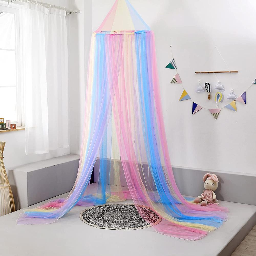 Rainbow Grill Bed Canopy With Lights