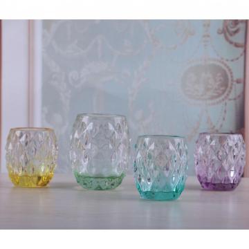 Glass Embossed Tealight Holder