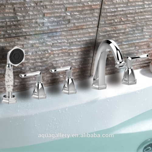 Traditional Series Deck-Mounted Bath Tub Faucet with Handle Shower