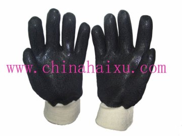 PVC coated sand finished protective work gloves