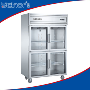 KG1.0L4W Clear Glass Door Refrigerator/ Glass Door Upright Refrigerator