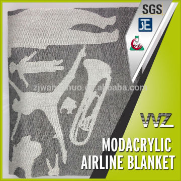 Modacrylic flame retardant airline blankets Jacquard Woven airline blanket travel blanket gift blanket manufacturer in China