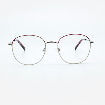 Runde optische Brillenfassungen aus Metall für Damen