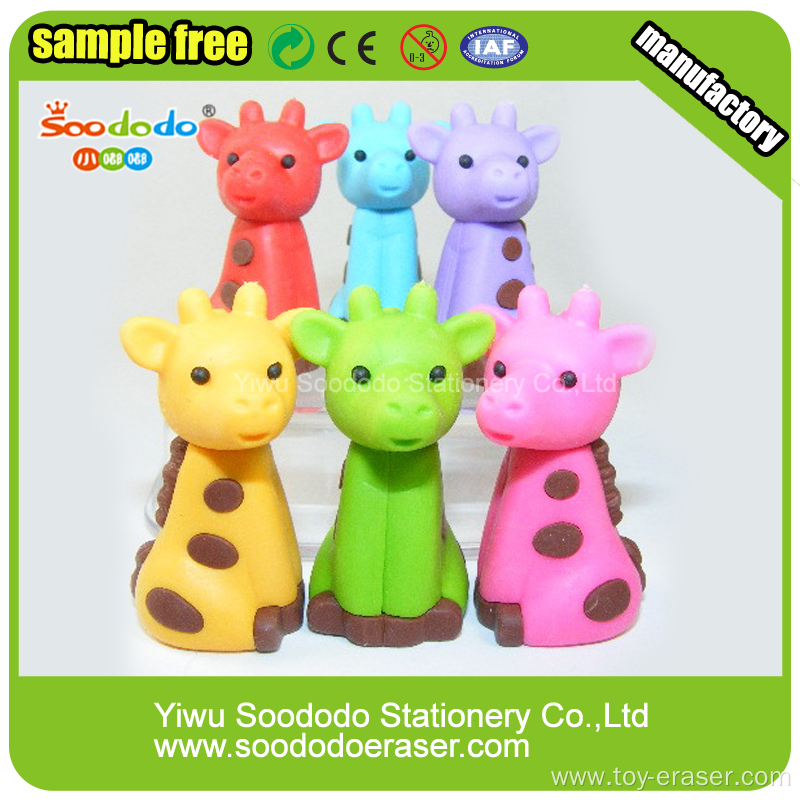 Wholesale Custom Japanese Mini Funny Cute Animal Shaped 3D Eraser