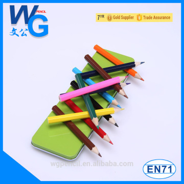 12 mini colour pencil with pencil box (3.5 inch colour pencil)