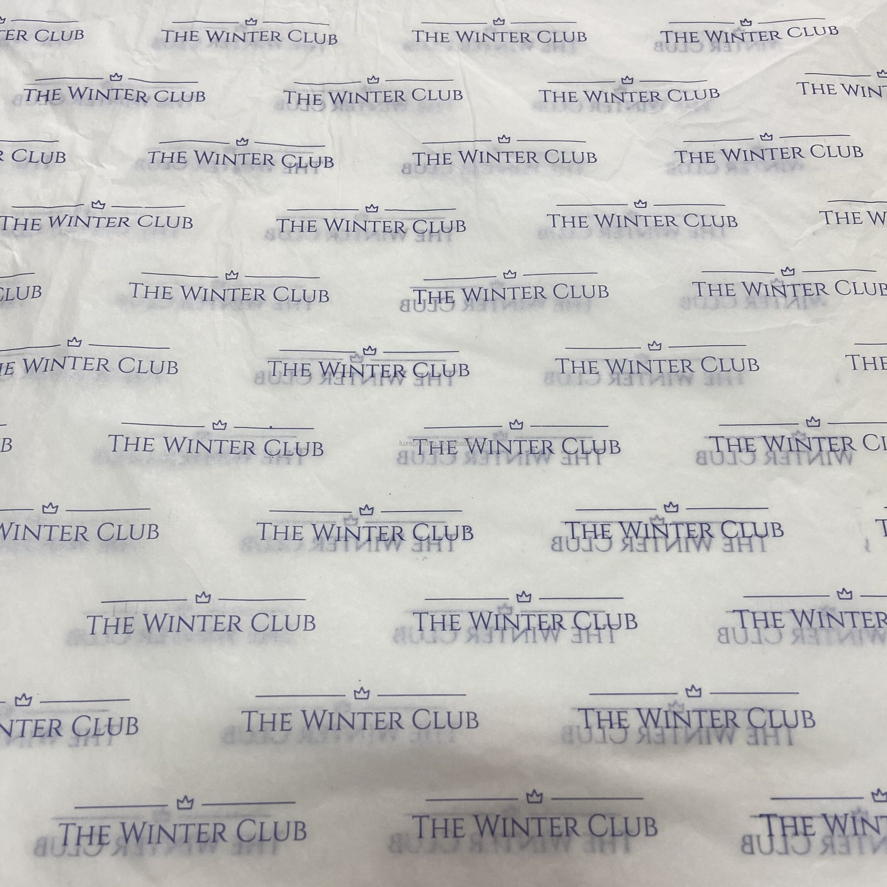 Uncoated company logo design garments/gift wrapping soft black tissue paper