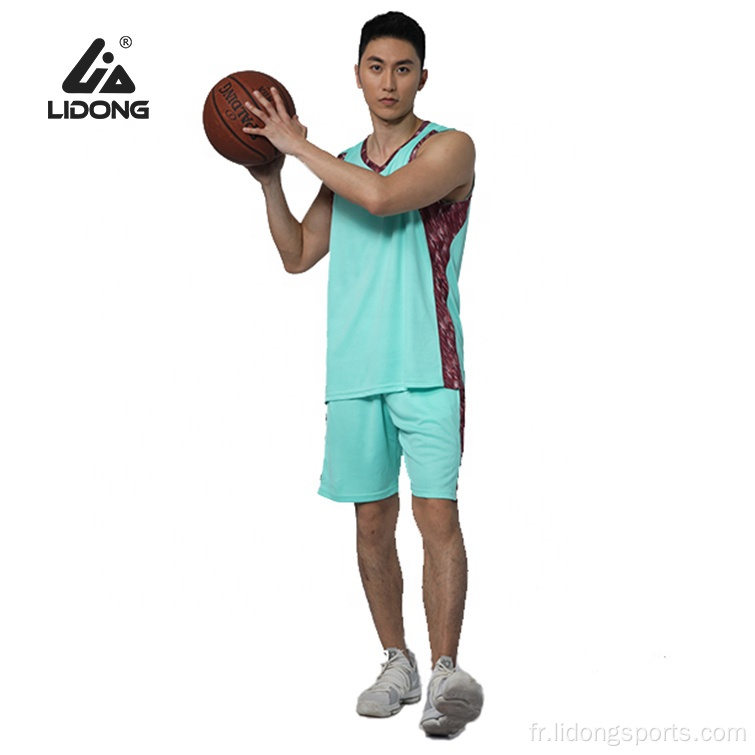 Blank Basketball Jerseys Uniforme Design Color blanc