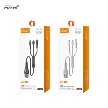 Mietubl 3-in-1 Pure copper rubber data cable