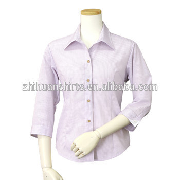 Three-quarter Sleeve Women's Dress Shirt