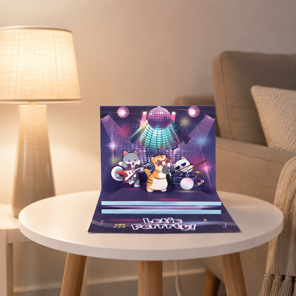 wystawa-przytulnego-domu-kota na biegunach rocking-cat-band-cozy-home-display