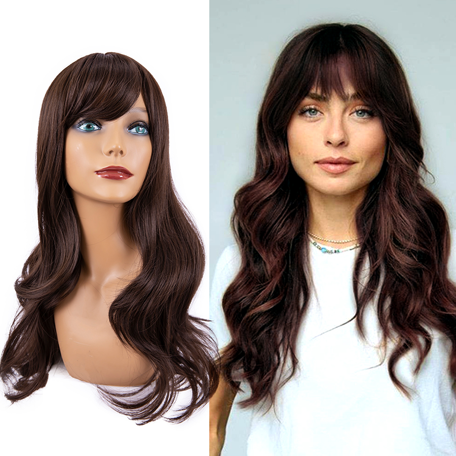Popular Long Wavy Women Synthetic Wig For Party