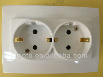 european standard double german socket wall socket CE CB approval