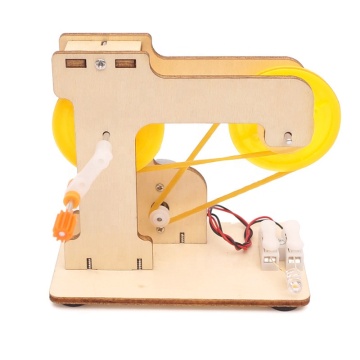 Wood Material STEM Science Educational DIY Toy Hand Crank Power Generator