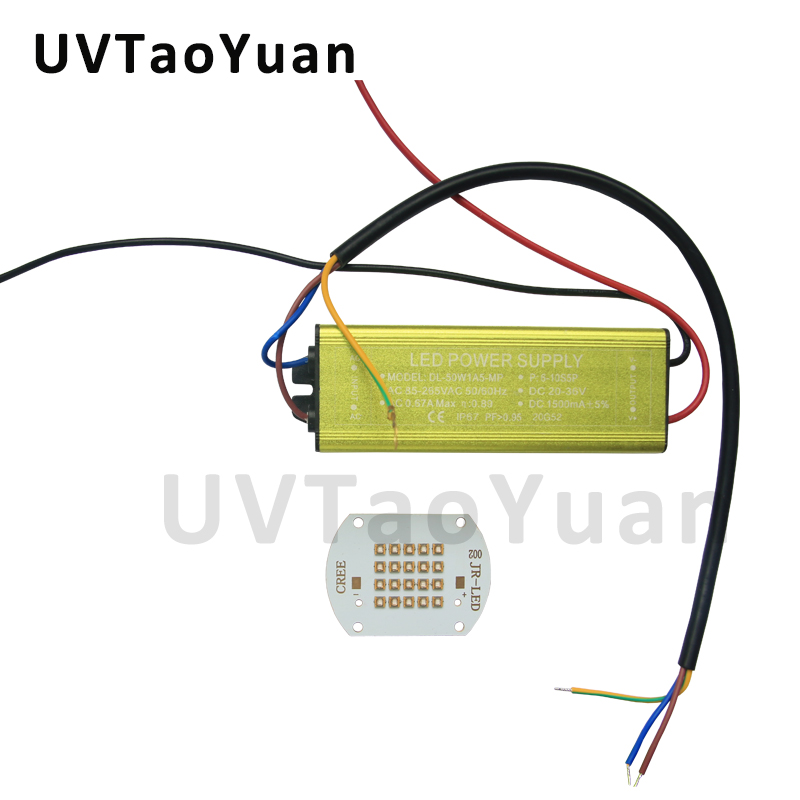 Factory price 50w UVA led module 405nm 395nm 385nm high intensity led uv lamp