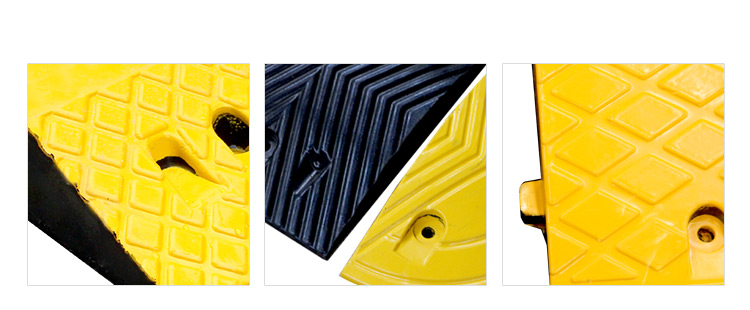 50mm Height Portable Polyurethane Road Traffic Speed Breaker Rubber Driveway Bump