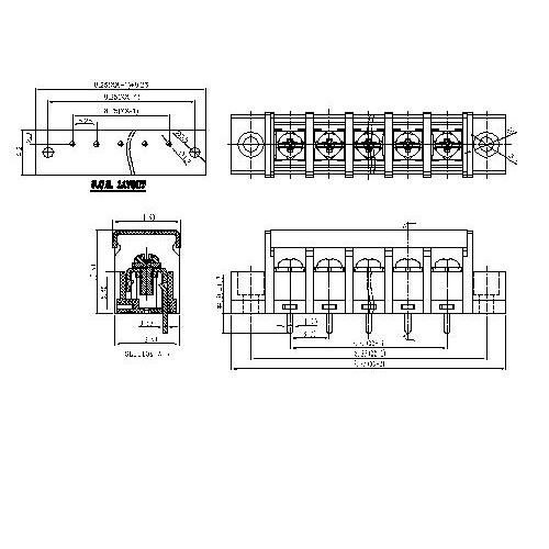 AT838-8.25XXX-SM Barrier Terminal Block Pitch8.25mm 