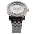 Elegant Stainless Steel Rolling Beads Quartz Woman Watch