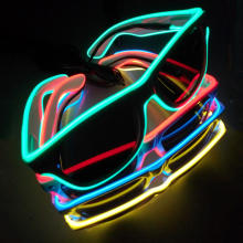 2021 Multi-Color PLASTIC EL Light-Up Sunglasses for Dancing Party Neon Glasses
