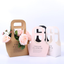 Waterproof Portable Customized Flower Carry Bag - Luxury Paper Flower Packaging Bag