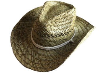 China cheap bulk hollow straw cowboy hat for man
