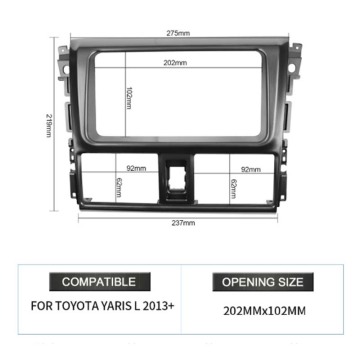 Injeksi plastik bingkai dvd Mobil Fascia untuk Yaris