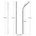 Stainless Steel Drinking Reusable Straw With Cleaning Brush