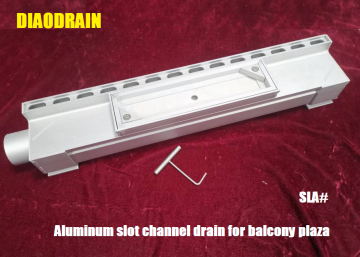 Aluminum slot channel drain for balcony plaza