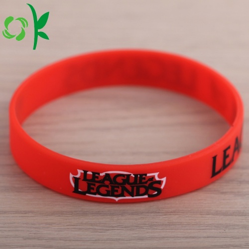 Sukan WristBand Custom Bercetak Jenama Gelang silikon lembut