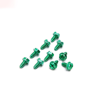 Color Aluminum Triangular Tooth Lock Screw With Flange