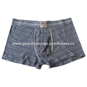Men's Underwear, Jacquard Waistband/Woven Label at Center Front/Double-Layer Crotch/Fashion DesignNew