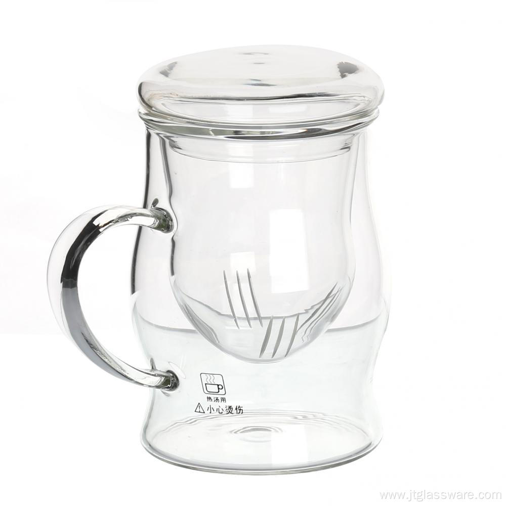 Drinking Glass Tea Cup Infuser With Handle