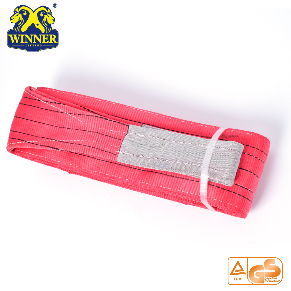 High Quality 1-12T Eye And Eye Lifting Polyester Webbing Slings