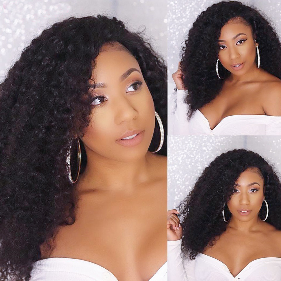 CELIE YueXiu Factory Wholesale Grade 10A Glueless Virgin Brazilian Human Hair Jerry Curl Lace Front Wigs Natural Color