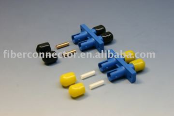 ST/UPC Duplex Plastic Fiber Optic Adapter