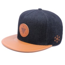 Custom 58cm Leather Patch Logo Snapback Caps Wholesale