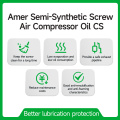 Semi synthetic screw air compressor lubricant oil CS32/46/68