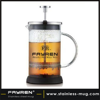 12OZ glass tea pot coffee thermos