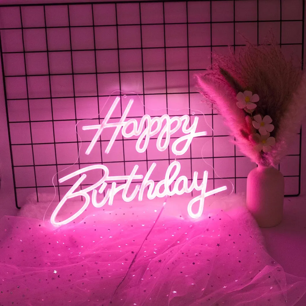 Vibrant LED Neon Sign for Fun Birthday Celebrations