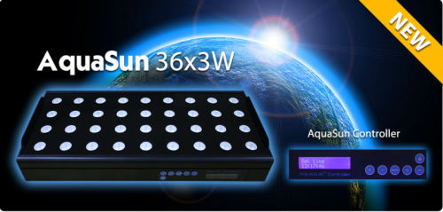 Sunrise and Sunset programmable controller Aquasun 36x3w CREE led aquarium light