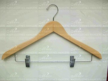 wooden hanger with clip
