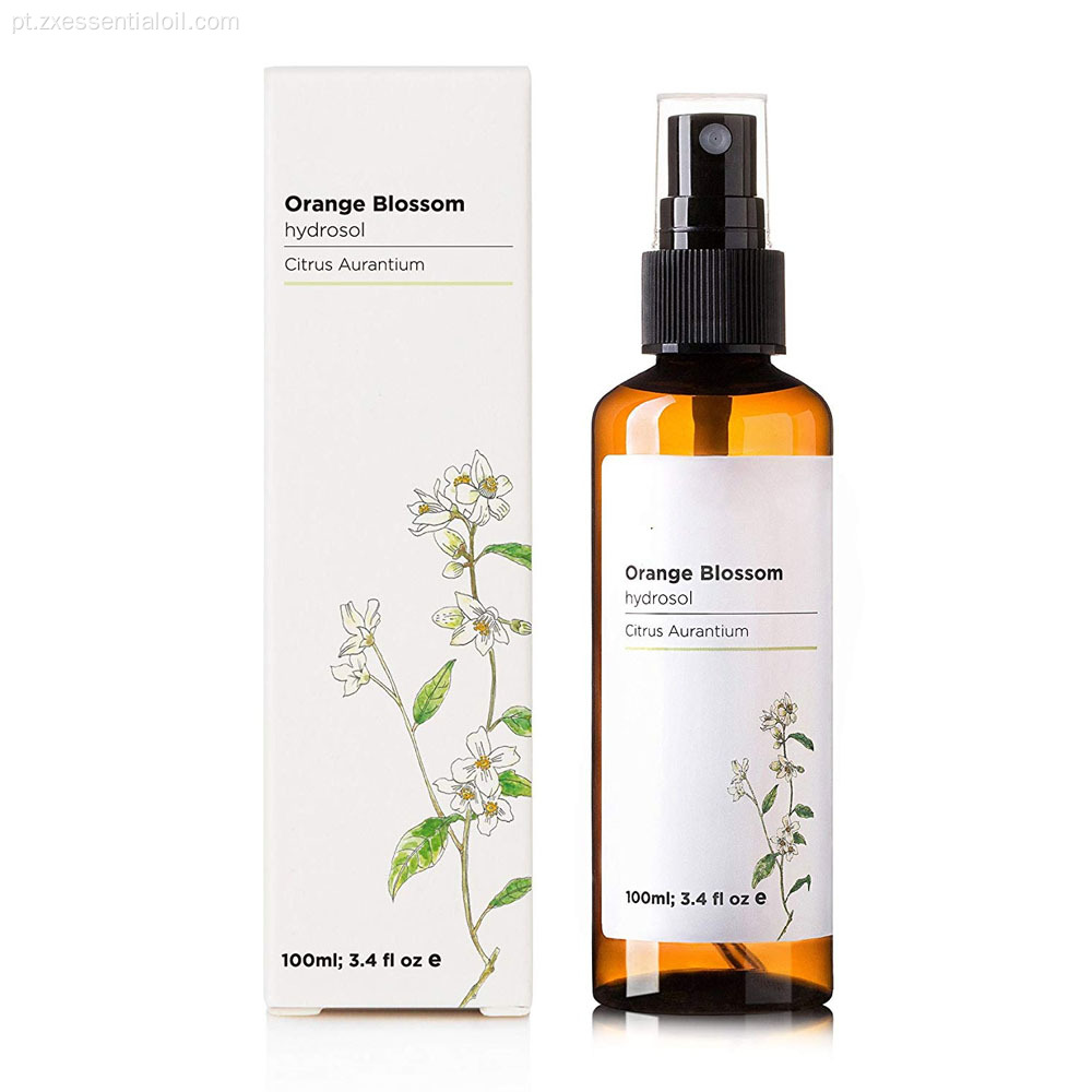 Orange blosson neroli hydrosol água para toner facial