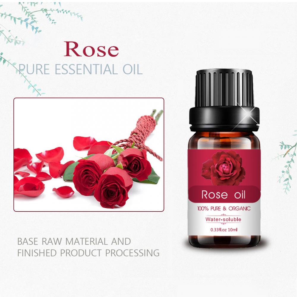 Óleo essencial de rosa pura personalizada para difusor de aromaterapia