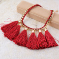 Mới năm 2015 bán buôn đồ trang sức làm bằng tay dệt Tassel Necklace