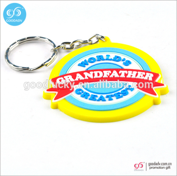 OEM facoty injection 3d logo soft pvc rubber keychains