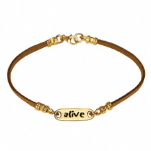 Sample design gold letter slide bracelets