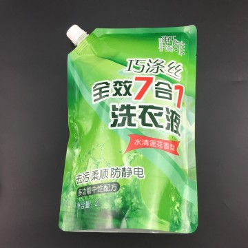 Custom Eco-friendly 2L washing powder standing nozzle bag