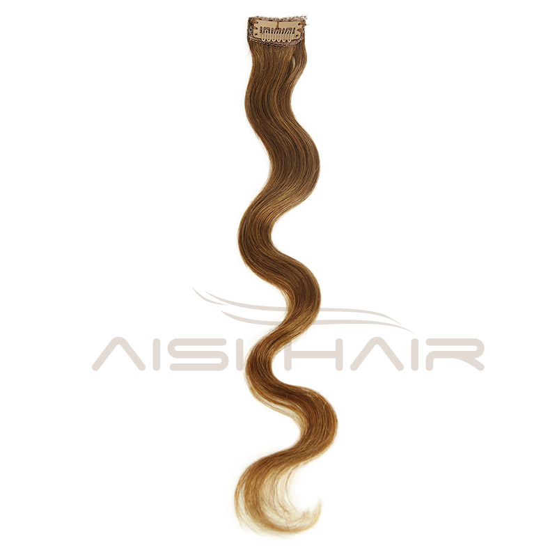 Unprocessed 100%  Human Hair Extension Body Wave Brazilian Clip In Hair Extensions Color 8#